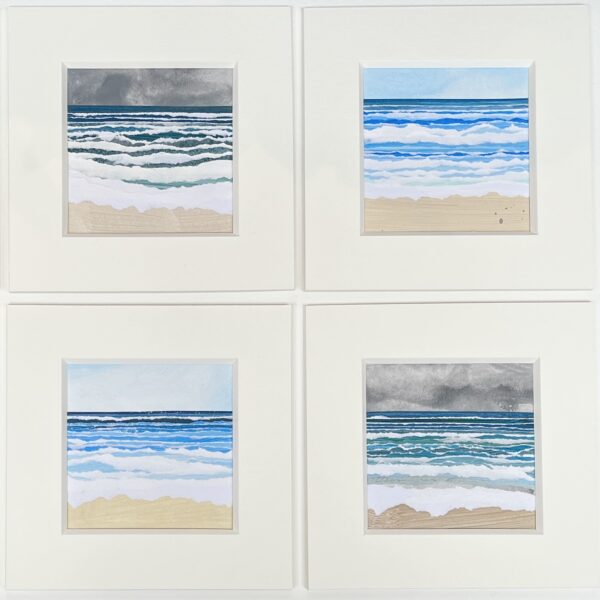 Seascape painted paper collage, 1 x 3hr group workshop, 4-6 people